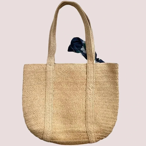 Draper James Woven Bag Floral Magnolia Tie EUC - Picture 4 of 5